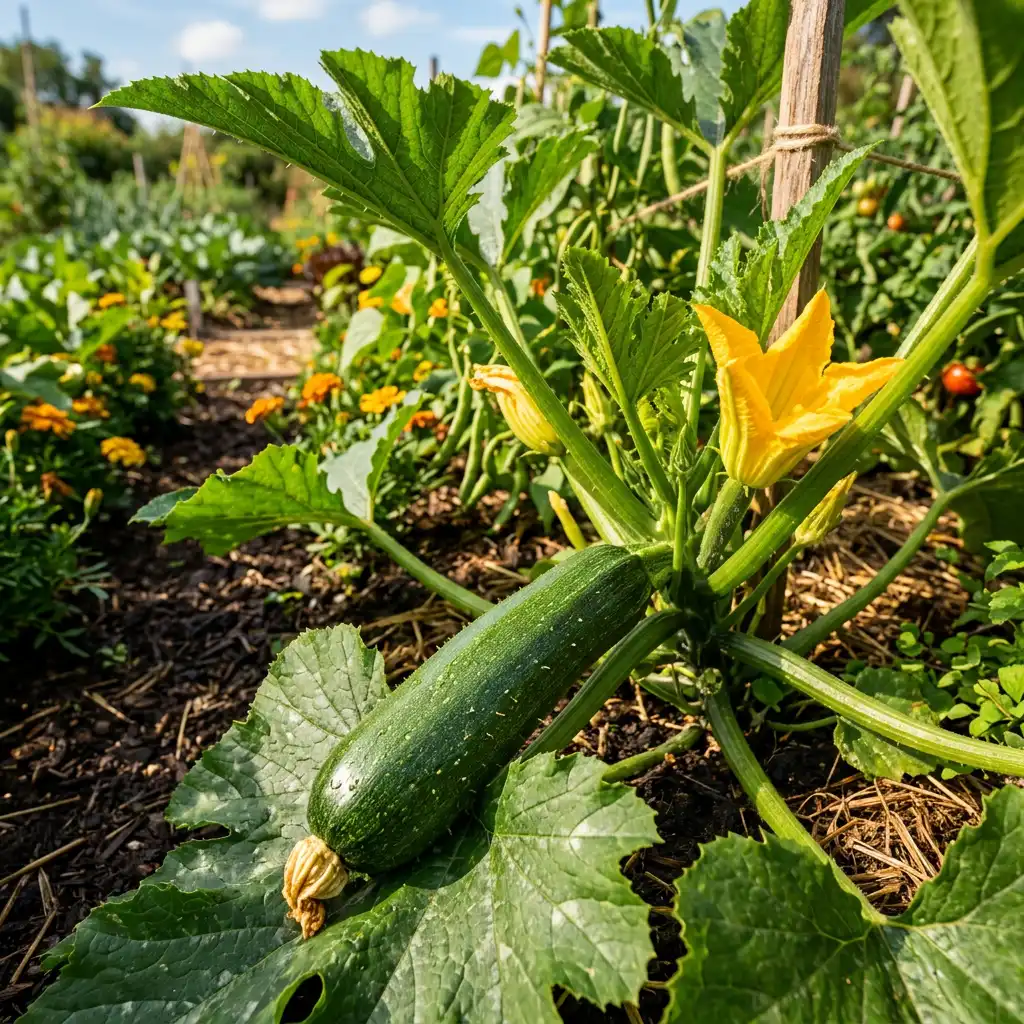 detail courgette potager permaculture