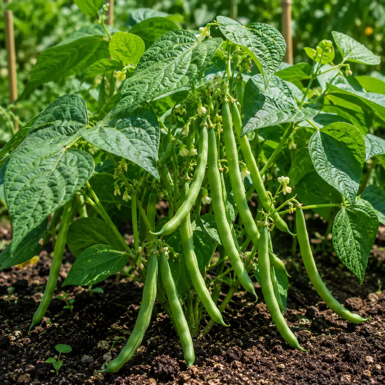 haricots au potager