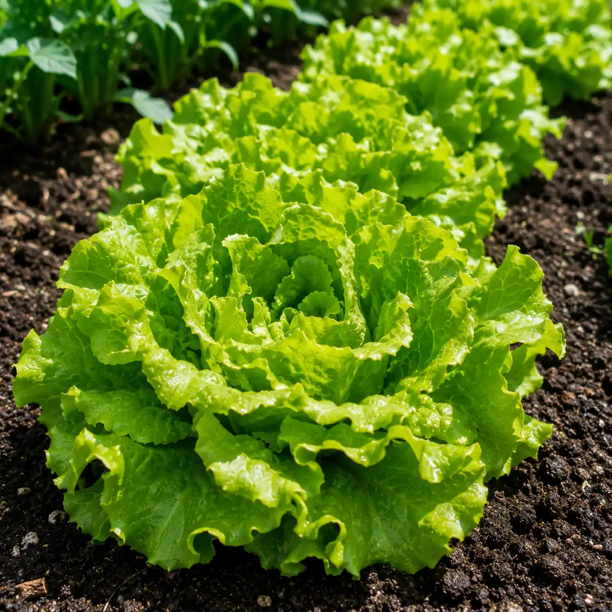 laitue au potager