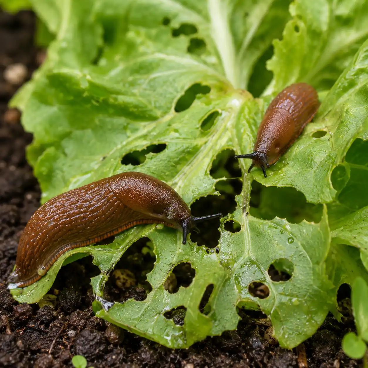 les limaces au potager attaquent les jeunes plants