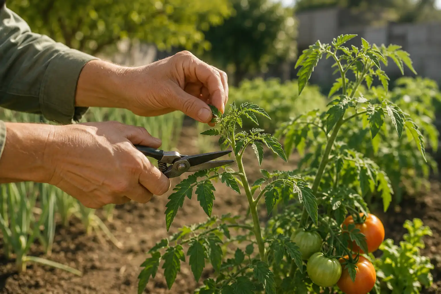 eviter de trop tailler les plants de tomate