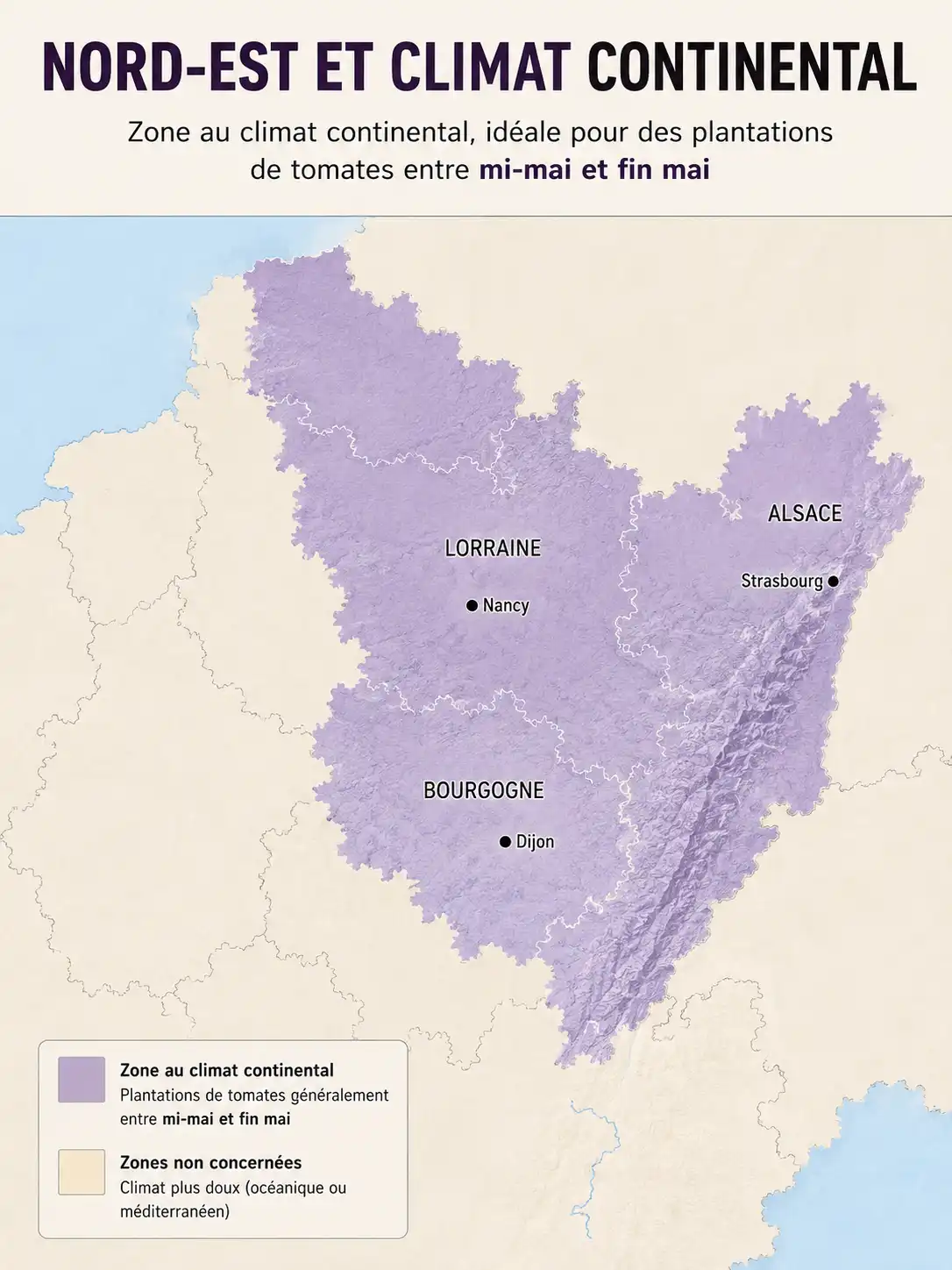 nord est et climat continental