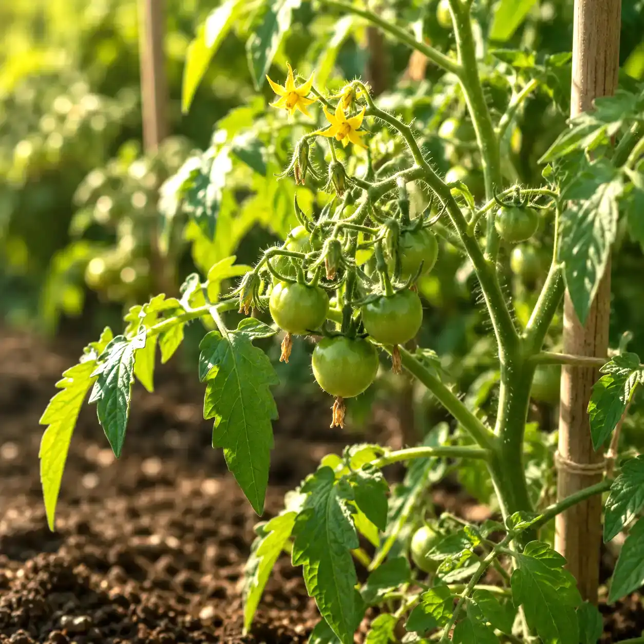 plant de tomates avec fruits