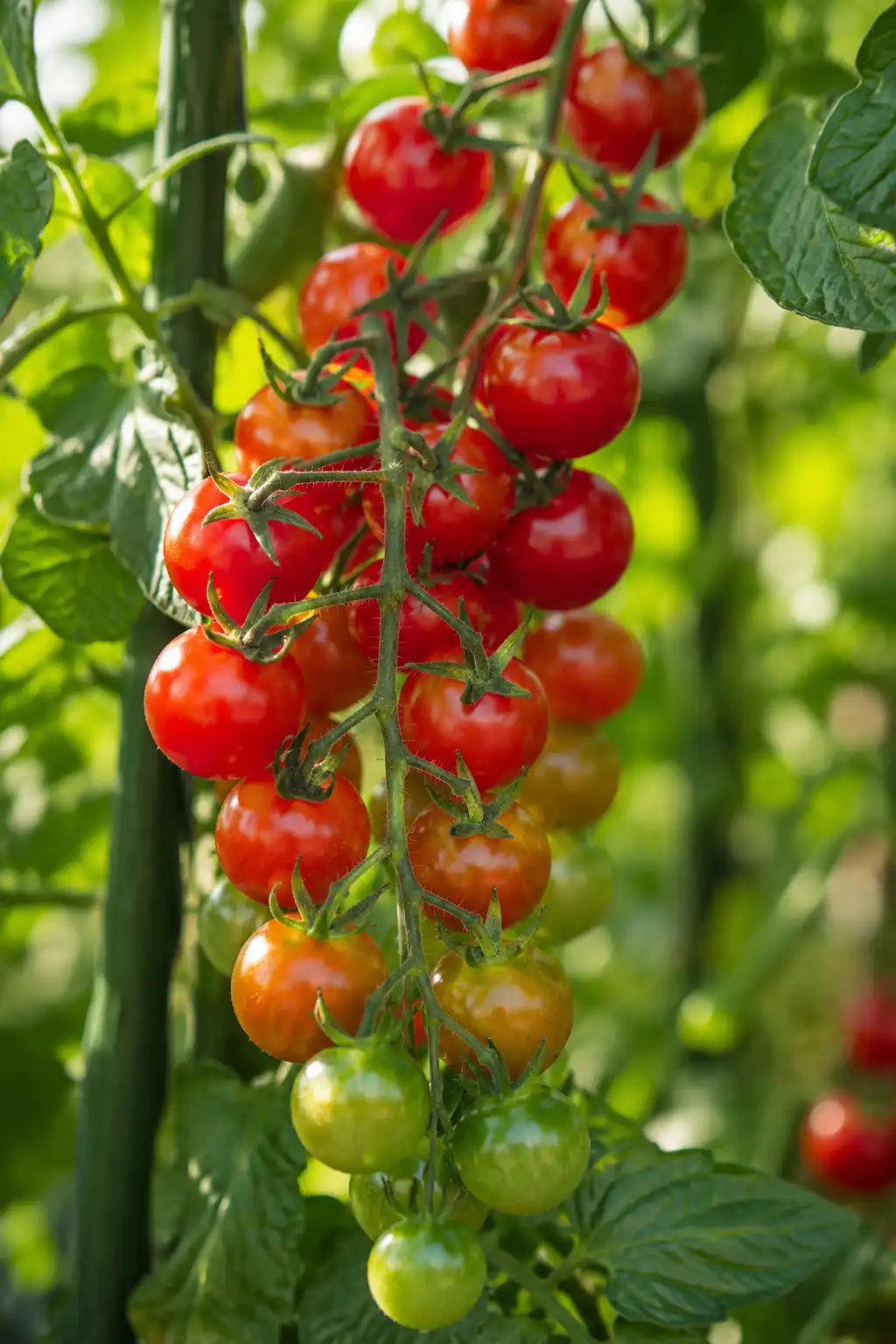 tomate cerise au potager