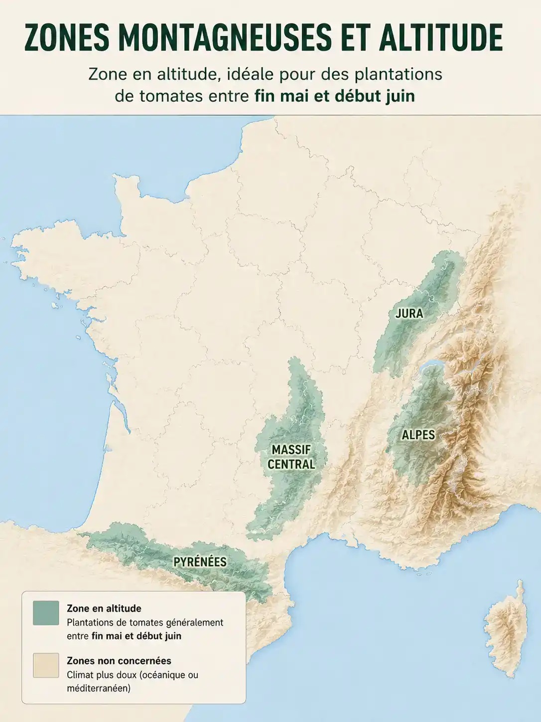 zones montagneuses plantation tomates
