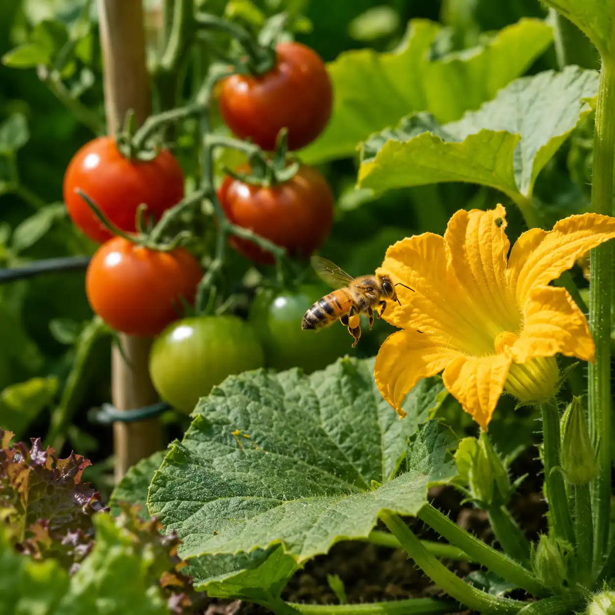 abeilles et potager
