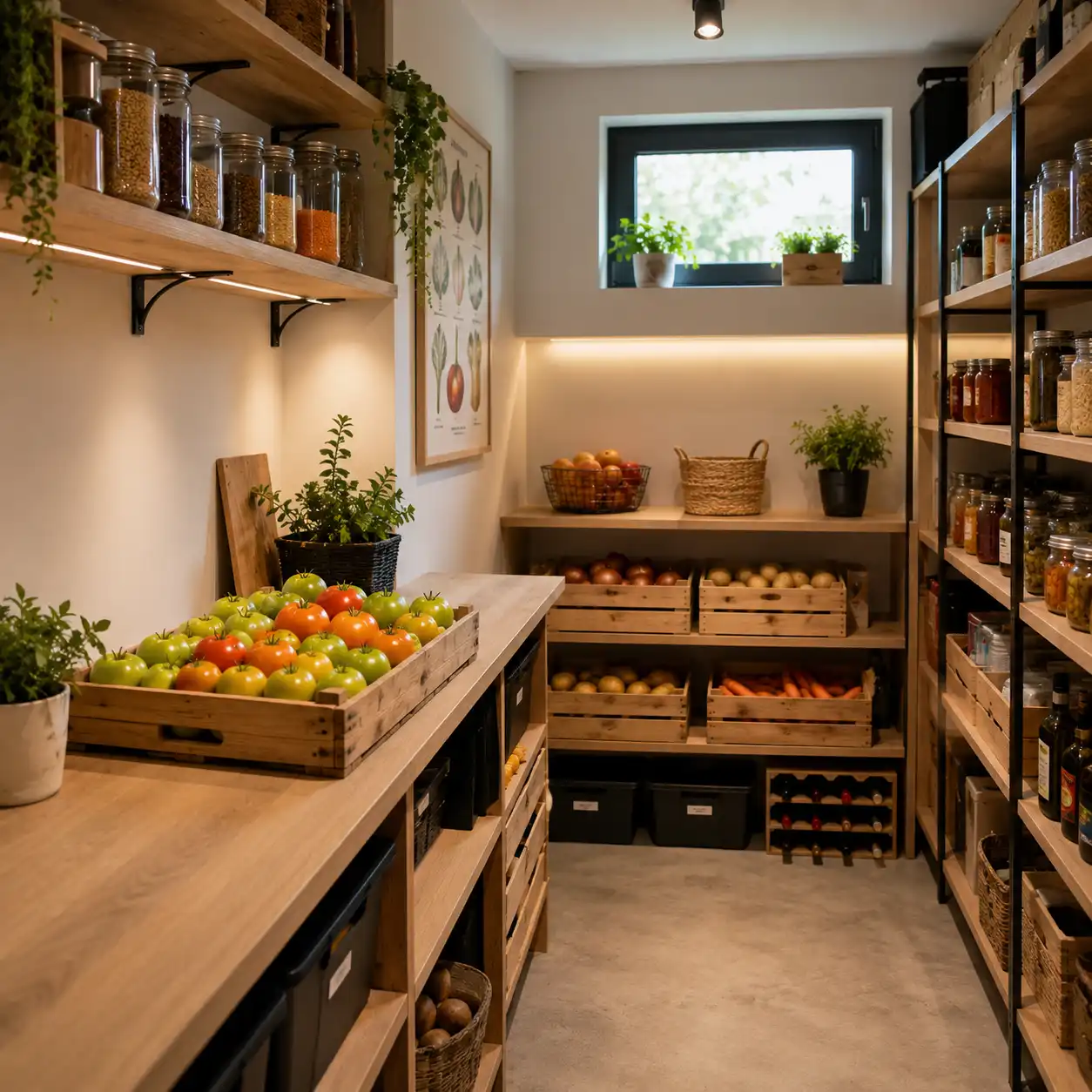 cellier pour conserver les tomates et les faire murir