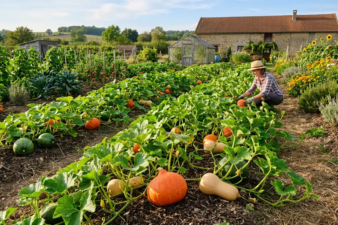 champs de courges