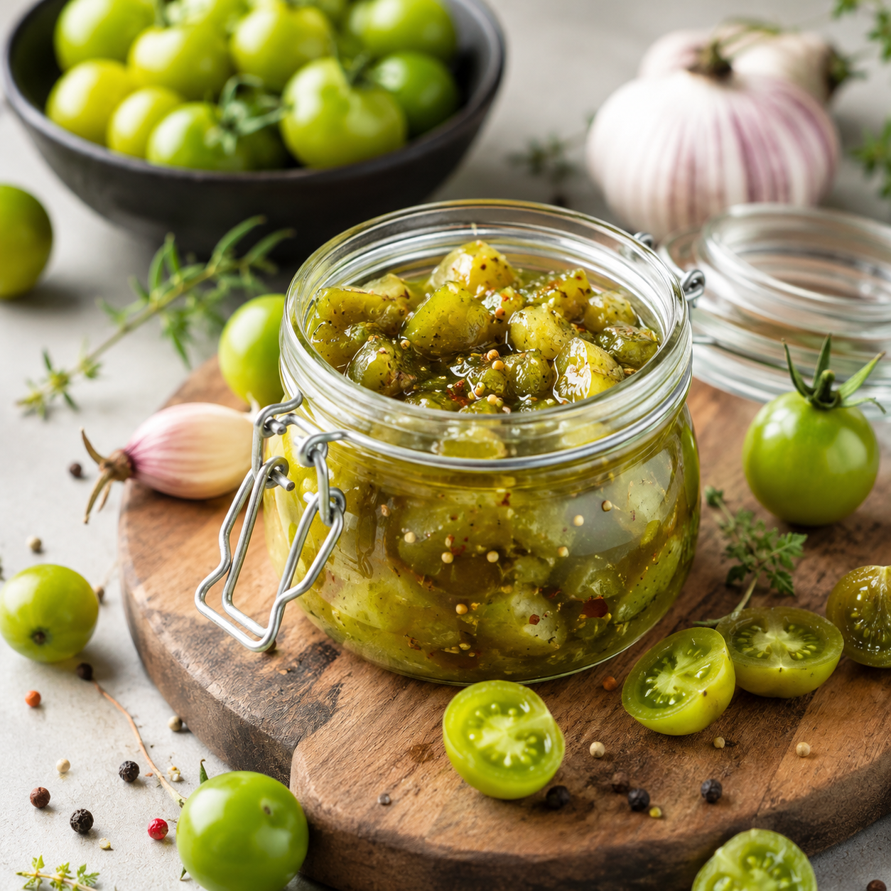 chutney de tomates vertes