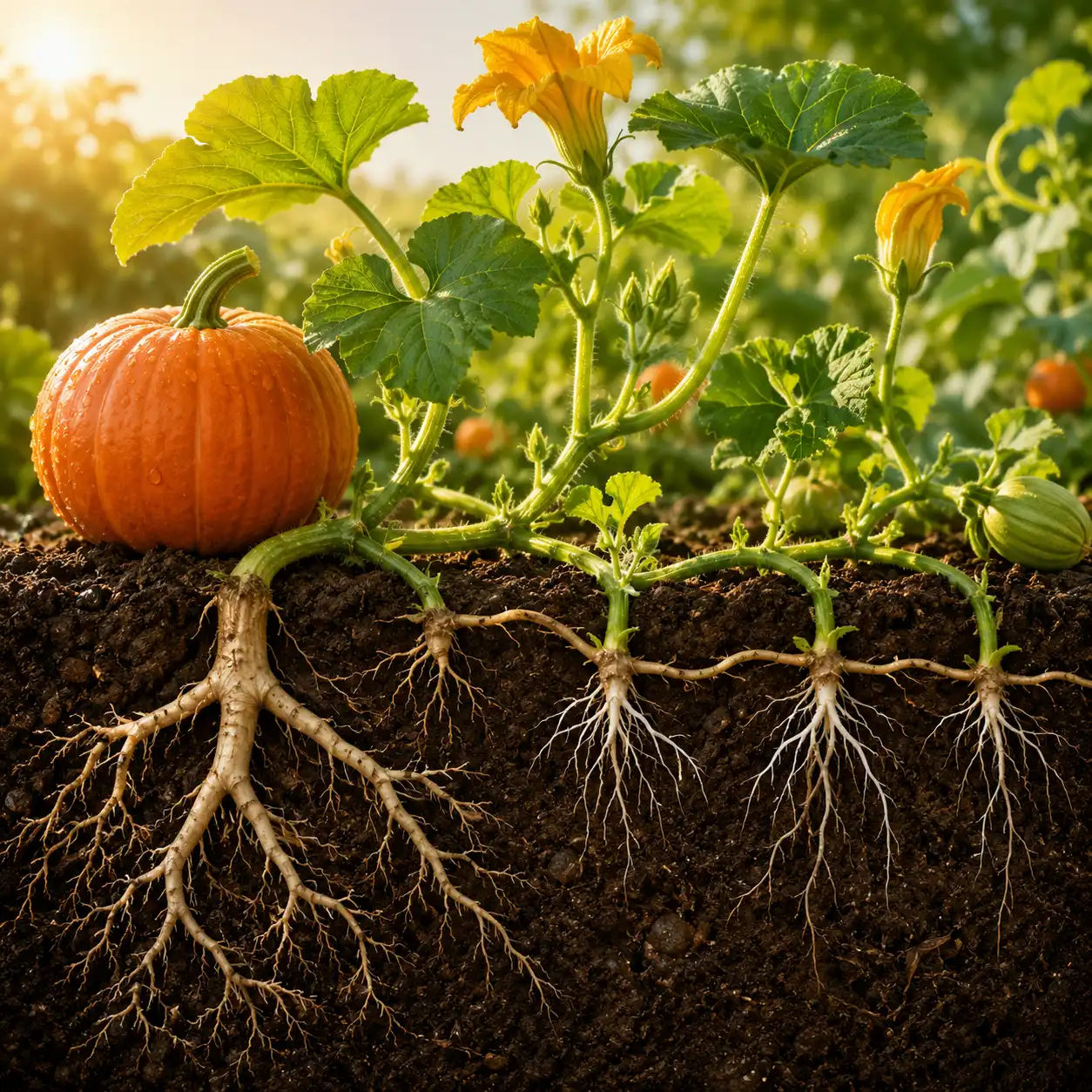 courge au potager