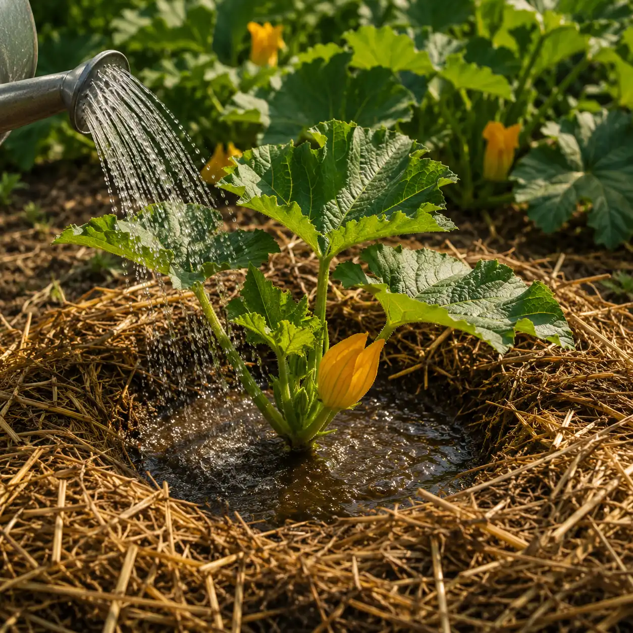 plant en cuvette courge