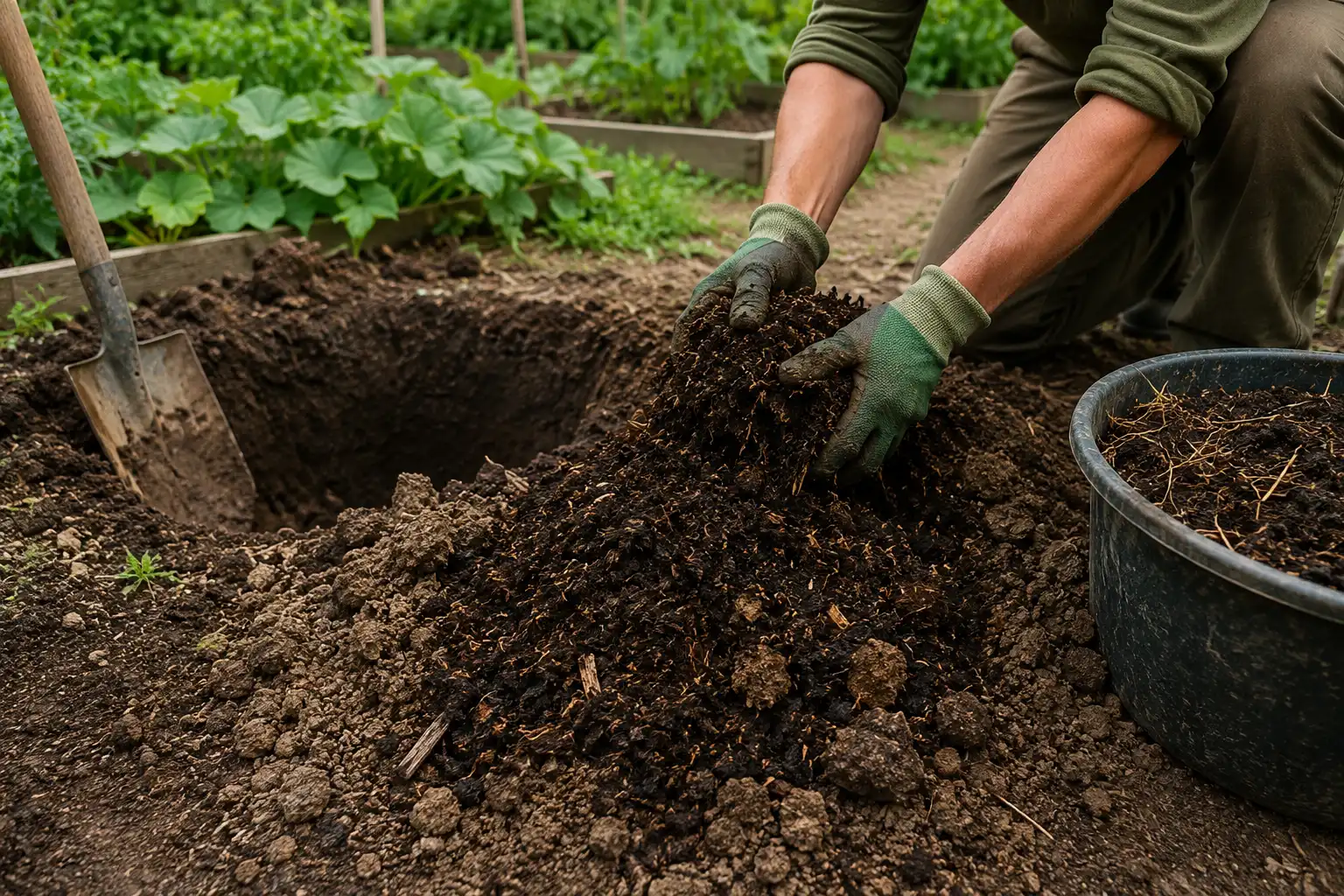 melange de compost et fumier