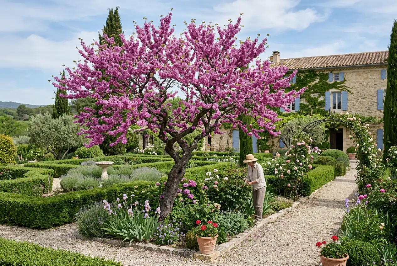 arbre judée jardin francais