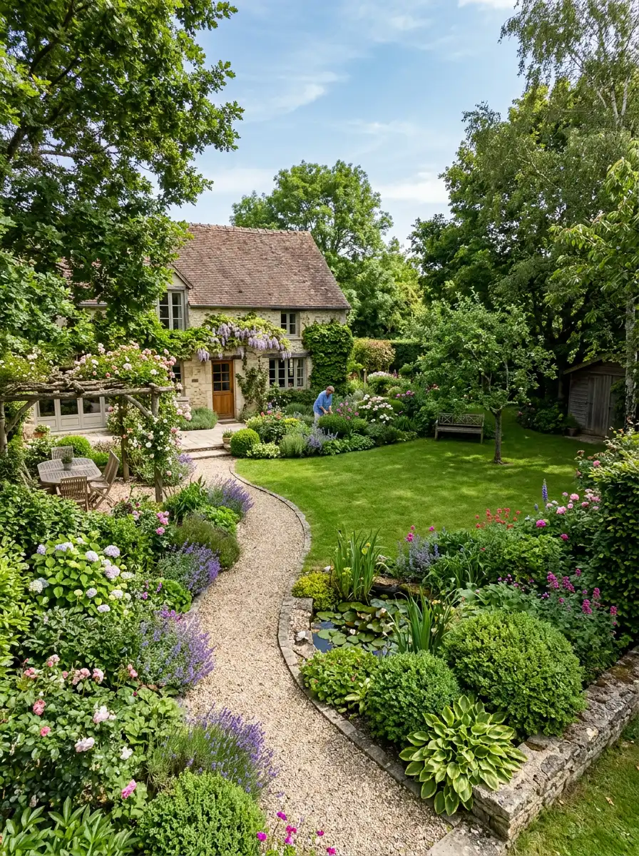 jardin de taille moyenne
