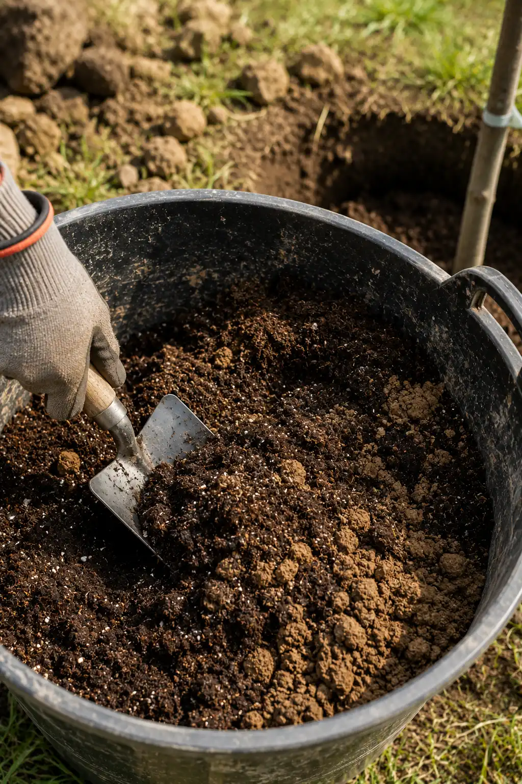 melange terre et compost