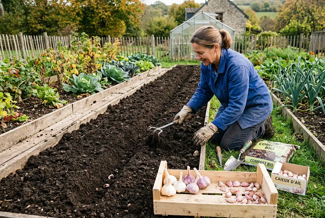 preparation sol pour plantation ail au potager