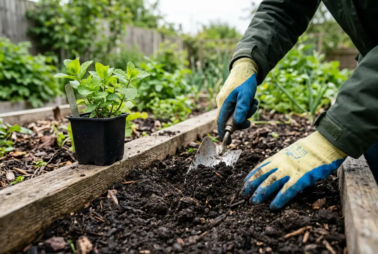 plantation menthe potager
