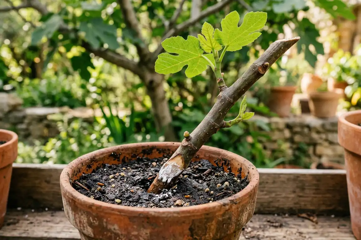 rameau de figuier pret a etre plante