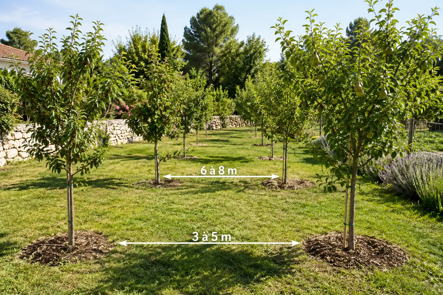 respecter distances entre arbres fruitiers