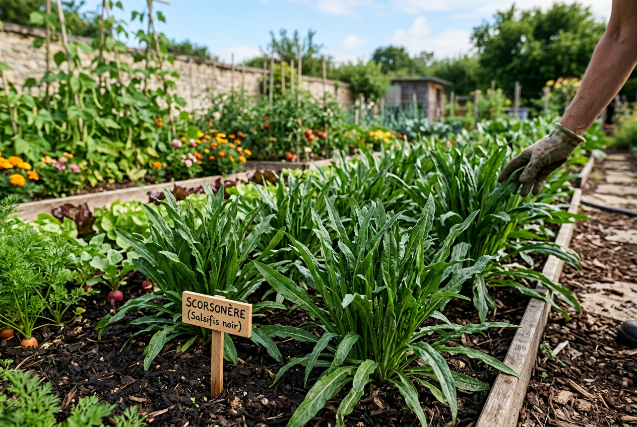 scorsonere au potager