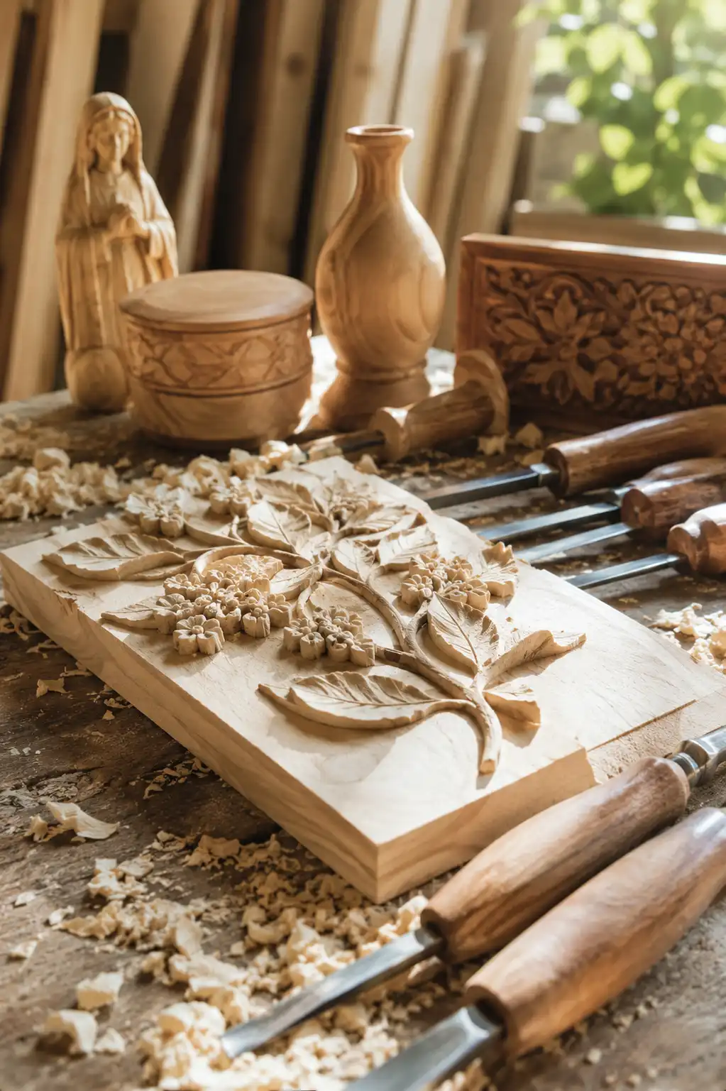 sculpture sur bois tilleul